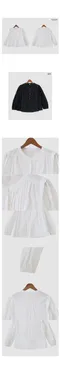 어리틀빗A little b－sonia blouse (2color)：針褶蕾絲細節襯衫