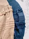 褶皺車線設計 兩側抽繩洋裝＿(2色:深藍)