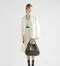 PRADA Large leather shoulder bag with topstitching