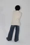 Unisex 雙口袋羊駝毛鬆軟針織外套 (米白)