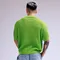 預購-針織網洞短袖POLO衫-綠色