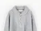 LINENNE－cloud string fleece (gray)：毛絨鈕釦上衣/品牌自訂款