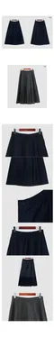 어리틀빗A little b －adele pleat skirt (2color)：羊毛百褶長裙-深灰