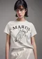 MARDI MERCREDI SLIM TSHIRT SWING THE TAIL DDANJI 蝴蝶結臘腸狗 短袖