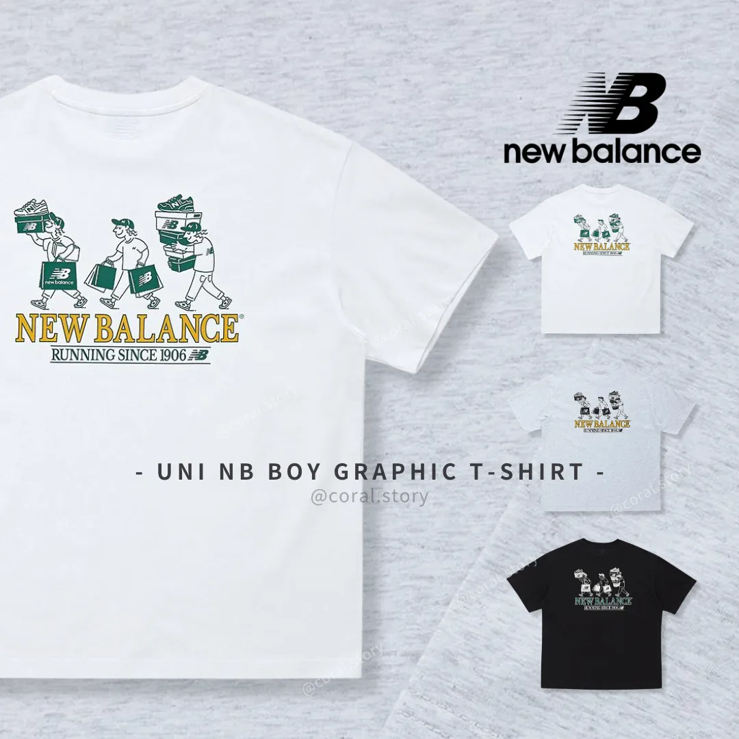 New Balance UNI NB BOY NB 卡通小人插畫機能短袖T