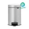 【缺貨】BRABANTIA PEDAL BIN NEWICON 金屬灰 時尚腳踏式垃圾桶 12L #113680