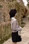 燈芯絨百摺毛呢短褲-黑