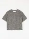 LINENNE－boucle mix half tee (charcoal)