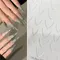 美甲工具-深法式線條貼紙 金/銀