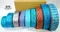 【整箱販售】拷克緞帶63MM(2-1/2英吋寬、含鐵絲)/節慶/聖誕/水藍色/銀色/菱形/條紋/亮粉/閃蔥