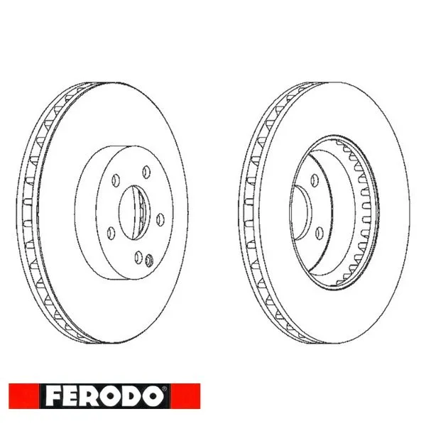 FERODO BRAKE DISCS M-BENZ C T-M(S204) 078~旅/ DDF1692 / 前碟
