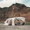 [ OutdoorBase ] 沙丘光影隧道帳-兩色｜新色 灰色  OB22390 帳篷 天幕 5-8人帳篷 隧道帳 一房一廳 自立帳