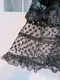 重工繡花 層層蕾絲網紗洋裝（Ｍ～ＸＸＬ）（2色：黑）