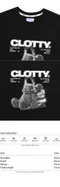 【22SS】 Clotty 耳機熊熊logo短袖tee（黑）