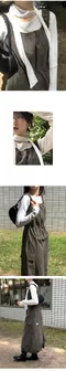 98doci made－OAT/Add shirring Cargo OPS抽褶肩帶背心洋裝：2 color