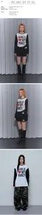 【25SS】Fancy Club 拚色LOGO長袖上衣(黑)