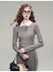 【24FW】Group Of Universe 質感撞色小翻領針織上衣(灰)