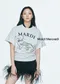 MARDI MERCREDI TSHIRT SWING THE TAIL DDANJI FLOWER CHOKER 小花項鍊臘腸狗 短袖