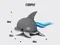 EUGY 3D紙板拼圖-海豚