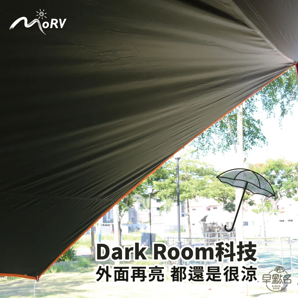 【MORV】 台灣製 黑膠蝶形天幕 藍/白  早點名自有品牌