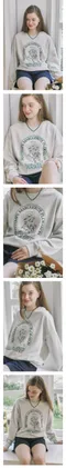 ourhope－Marguerite Artwork Sweatshirt  線圈大學T