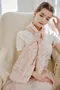 LinLi設計款 清新花葉蕾絲刺繡純羊絨Cashmere圍巾-乾燥玫瑰粉 (蕾絲花色: 嫩粉色)