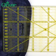 日本可樂牌clover雙色拼布尺15 30cm定規尺57 622平行