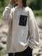 客訂1118 / NATURE 2023 山系撞色拉鍊口袋350G重磅大學Tee 微刷毛
