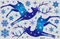 藍色雪花麋鹿裝飾貼紙-預購商品
