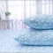 200織紗精梳棉三件式床包組(雙人)沁藍雨滴