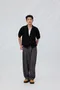 【26SS】韓國 金屬扣環打褶西裝寬褲(2色)