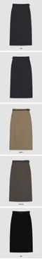 Slowand－ 簡潔西裝長裙(附皮帶)：2 size