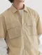 【25SS】Covernat 經典工裝口袋短袖襯衫(褐)