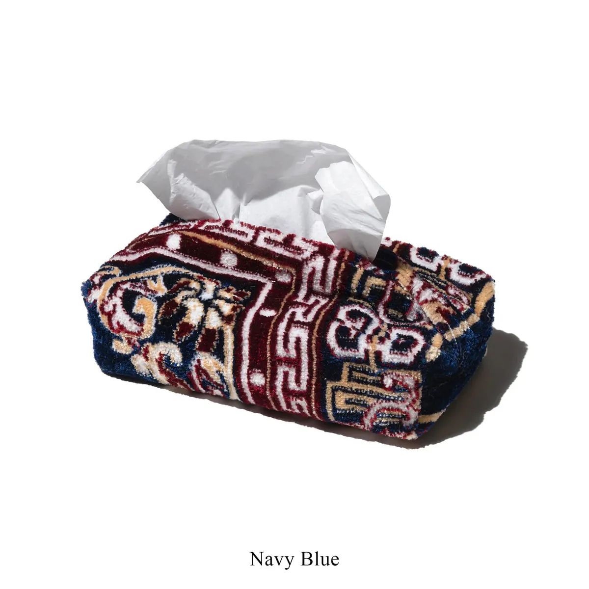 PUEBCO RUG FABRIC TISSUE CASE / Navy Blue