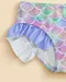 粉紫美人魚三件式泳裝