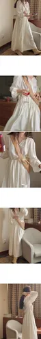 TRENDY APPAREL－波西米亞浪漫長洋裝：輕盈柔軟絲質