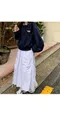 A little b －nerd strap skirt (3color)：抽繩造型長裙