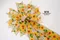 田園向日葵蝴蝶結 (KF6256GC-13-183/Pastoral sunflower Bow) ｜手作｜布置｜裝飾｜大蝴蝶結｜春天｜拷克｜鐵絲邊