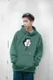 REPUTATION PRODUCTIONS®  Lucky clover  Towel embroidery / D - HOODED.FW - 毛巾繡幸運草帽Tee / 蒼綠