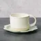 ｛春漫野花｝ 法式甜美浮雕．咖啡杯盤組 ( 蒲公英/白 )