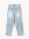 LINENNE－damage washing denim (light blue)：造型割破淺藍牛仔褲SM