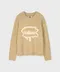 【24FW】Fallett 毛邊LOGO針織上衣(褐)