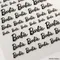 Barbie LOGO貼紙 六色