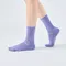 LOGO刺繡運動中筒襪〈深紫〉