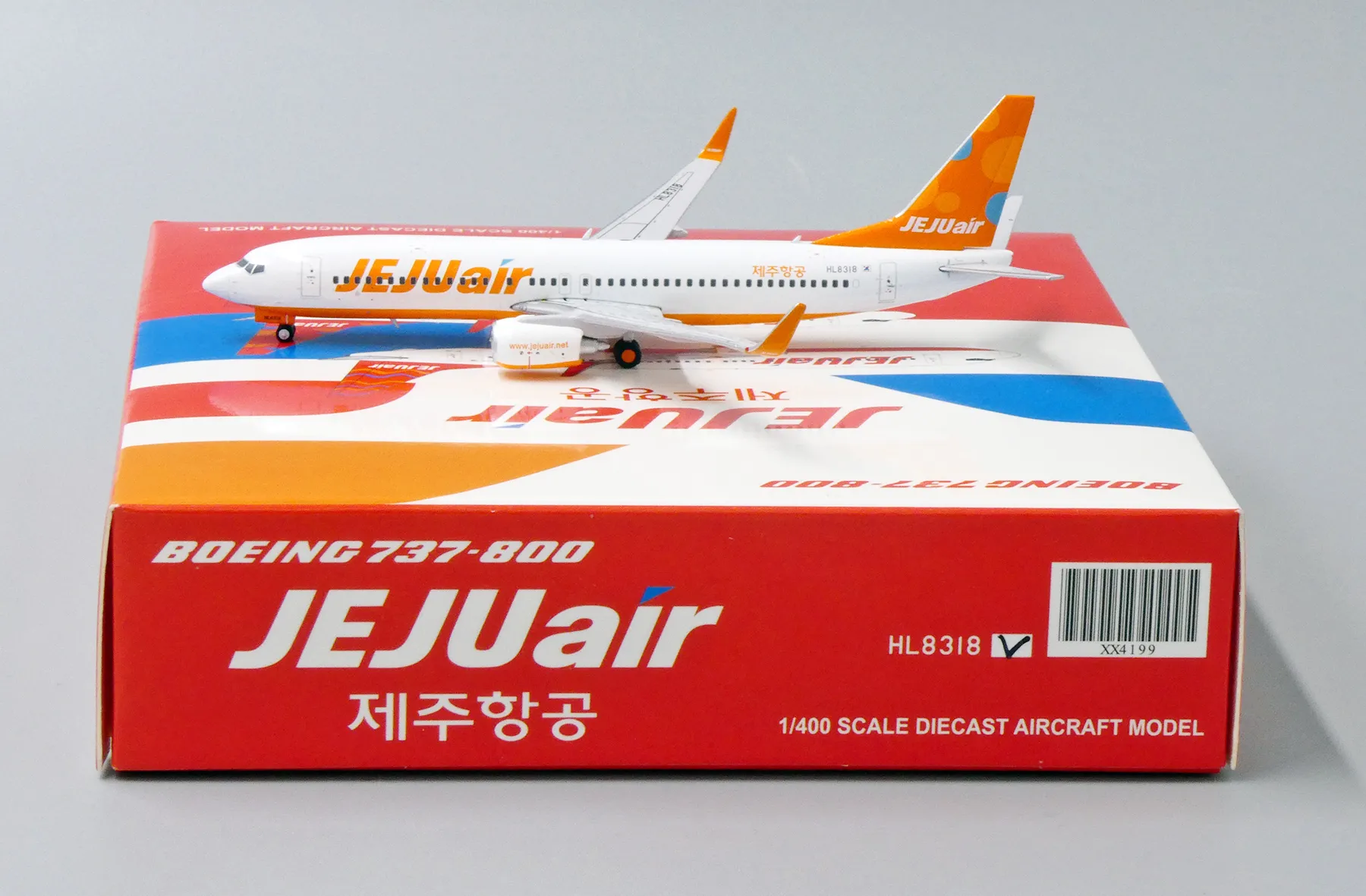 JEJUair 模型（JCwings チェジュ航空 B737-800 1/400 レア-）