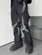【22FW】 Roaringwild 噴漆造型休閒長褲 (黑)