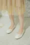 可愛蝴蝶結 平底芭蕾舞鞋_白皮紋_(35~39)