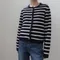 LINENNE －antique wool stripe cardigan (4color)條紋金釦針織外套