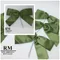 BW015軍綠絲綢緞面蝴蝶結(BW015-Army green silk satin bow)