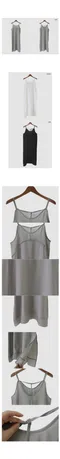 어리틀빗A little b－molly layered ops (3color)：透視吊帶長罩衫洋裝